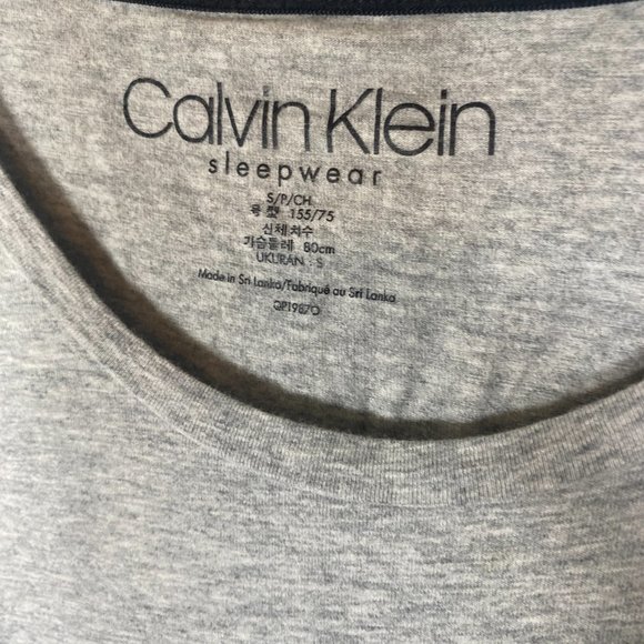 Calvin Klein Grey Short Sleeve Sleepwear Shirt - Picture 3 of 3